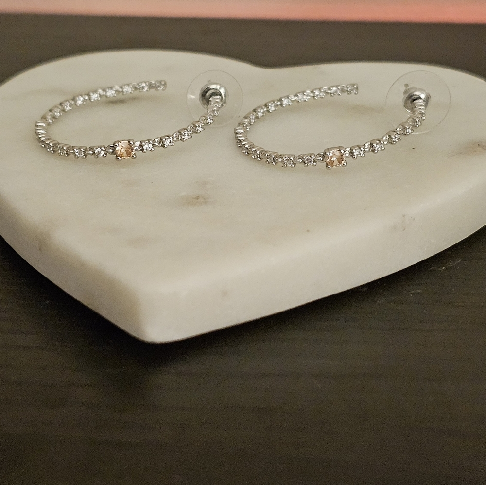 Smokey Topaz Hoops